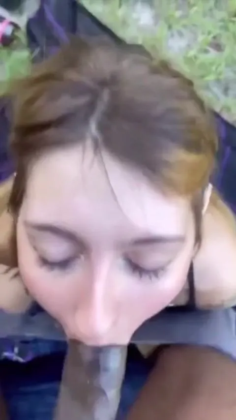 Babe Gets Throat-Fucked by a Huge BBC in Broad Daylight