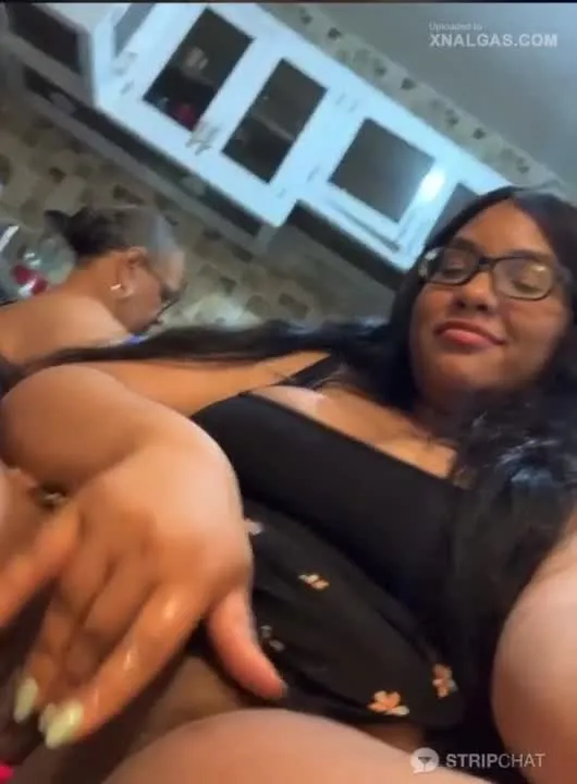 Curvy Latina Gets Off in the Kitchen While Her Mom’s Right Behind Her