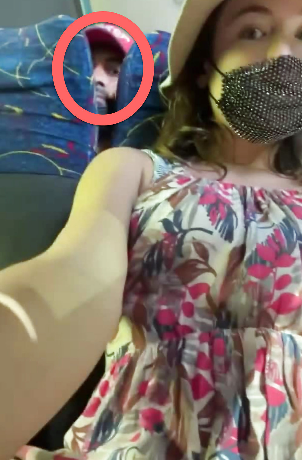 Horny Girl Masturbates on the Bus and Gets Caught by a Stranger