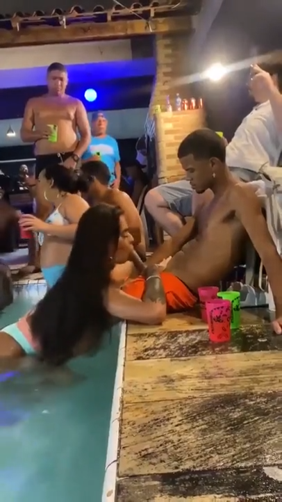 dick sucked at pool party in front of everyone